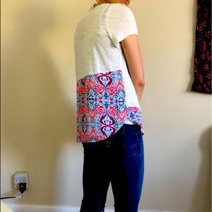 White and pattern shirt